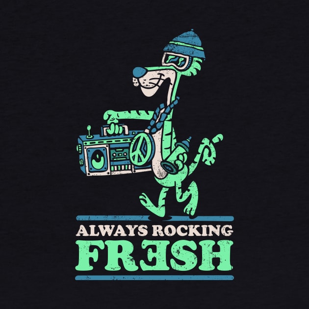 Always rocking fresh tiger cartoon by Bee Fernandez